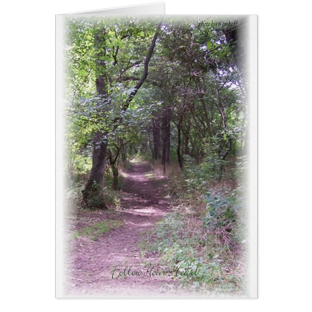 Cartão Siga o trajeto do seu coração (Frente)