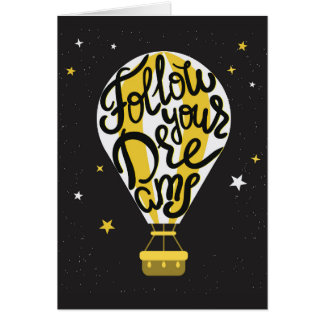 Cartão Siga seu balão dos sonhos