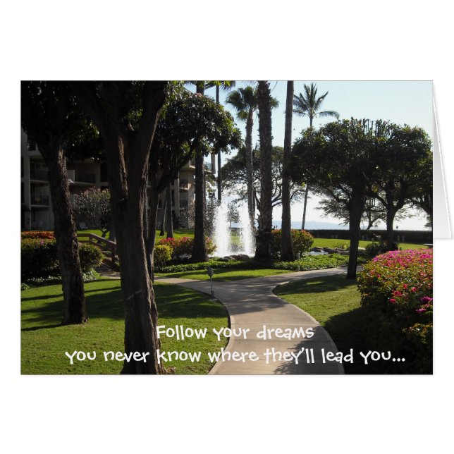 Cartão Siga seus sonhos... (Frente Horizontal)