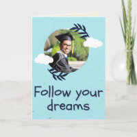 Siga seus sonhos de graduação personalizada de fot