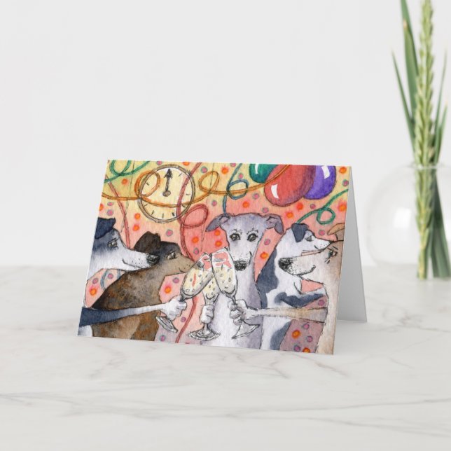 Cartão Sighthounds are the original party animals... (Frente)