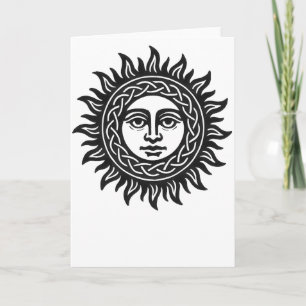 Cartão Sigilo do Rosto Solar – Emblema do Sol Negro