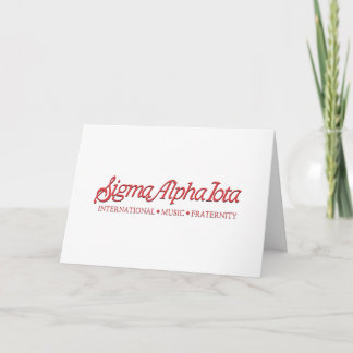 Cartão Sigma Alpha Iota Irmandade Internacional de Música