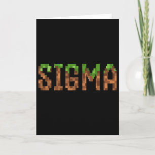 Cartão Sigma - Arte Pixel de Video Game Retro 8-bit Pc Ga