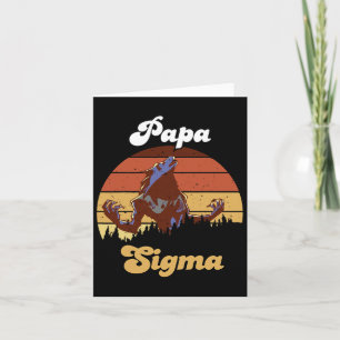 Cartão Sigma Papa Lobo Correspondência Tribo Lobos Acampa