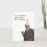 Cartão Sigmund Freud Funny 19º aniversário Psicologia<br><div class="desc">Um cartão engraçado de 19 de aniversário com Sigmund Freud num chapéu festivo e a legenda,  "Estou tão empolgado que é o teu 19.º aniversário."</div>