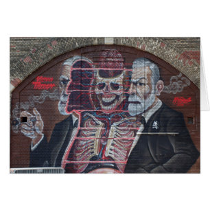Cartão Sigmund Freud Street Art