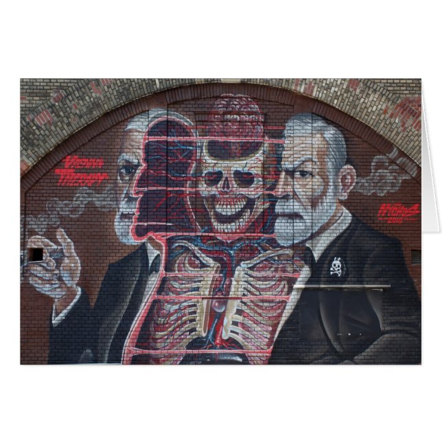 Cartão Sigmund Freud Street Art (Frente Horizontal)