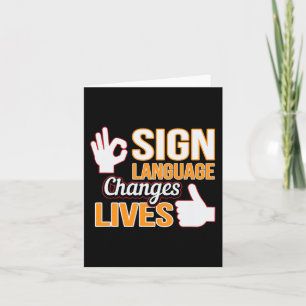Cartão Sign Language Changes Livres ASL Interpreter Deaf