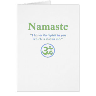 Cartão Significado de Namaste com símbolo do OM
