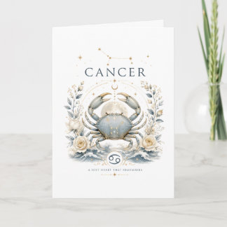 Cartão Signo Zodiacal Câncer Vintage Astronomia Horóscopo