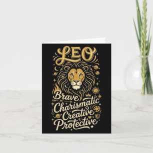 Cartão Signo Zodiacal Leão Signos do Zodíaco Horóscopo de