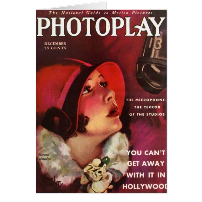 Cartão silencioso da atriz da tela de Norma (Frente)