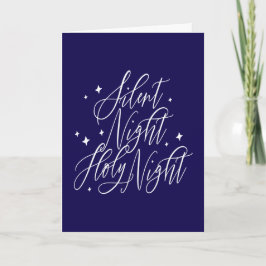 Cartão Silent Night Holy Night Holiday Christmas Card