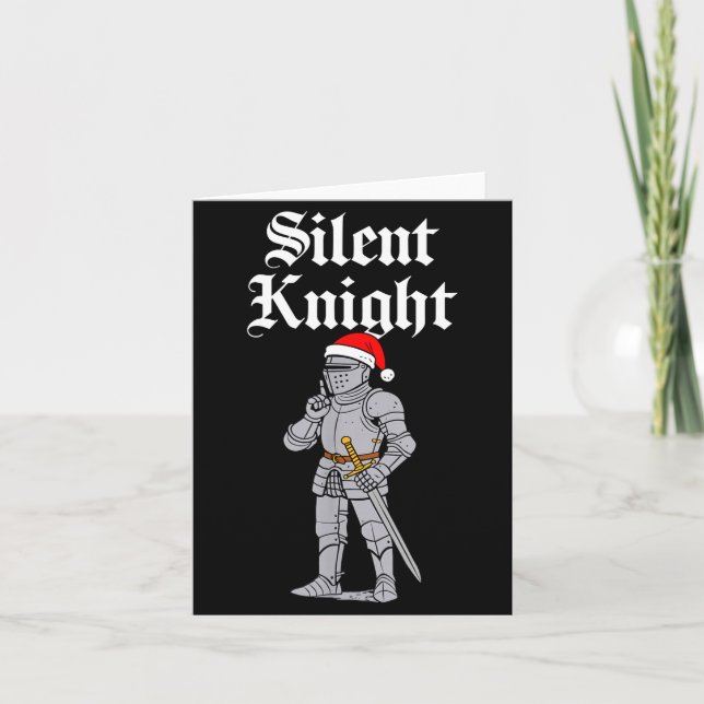 Cartão Silent Santa Knight Christmas Medieval Costume Men (Frente)