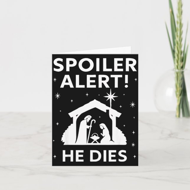 Cartão Siler Christmas Nativity Scene Funny Christian Slo (Frente)