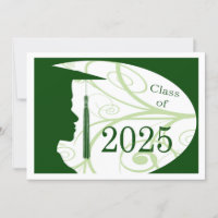Cartão Silhouette 2025 de Homem Branco e Verde