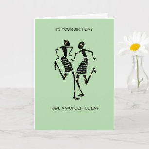 Cartão Silhouette African Art, Joy Dance Birthday