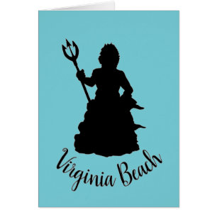 Cartão Silhouette de escultura VA Neptune da Virginia Bea
