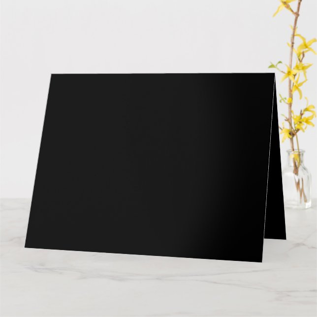 Cartão Silhouette de Gato Negro Minimalista (Flor Amarela)
