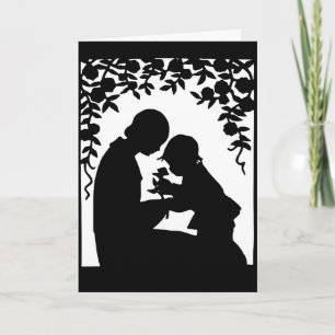 Cartão Silhouette Mãe e Filho