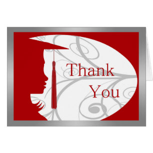 Cartão Silhouette Vermelha e Prata