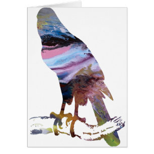 Cartão Silhueta abstrata do Goshawk