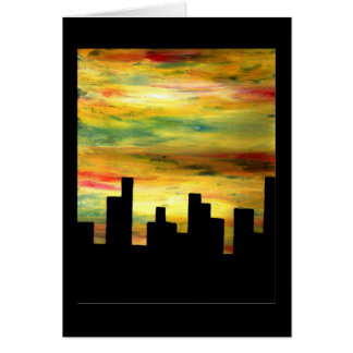 Cartão silhueta da cidade