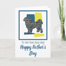 Cartão Silhueta de Cachorro Shih Tzu TriColor Dia dos Pai