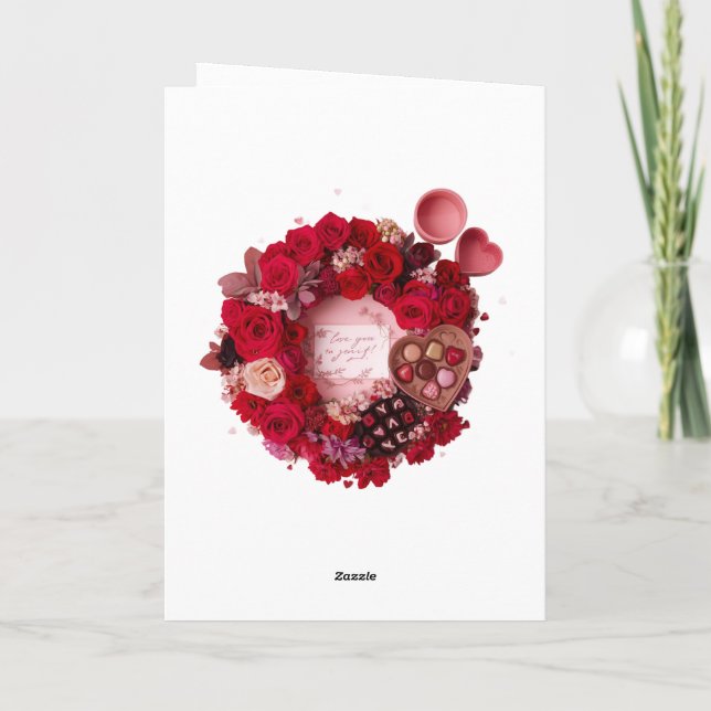 Cartão Silhueta de Casal Feliz Dia dos Namorados Romântic (Verso)