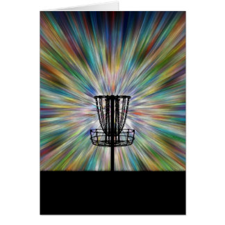 Cartão Silhueta de cesta de golfe de disco