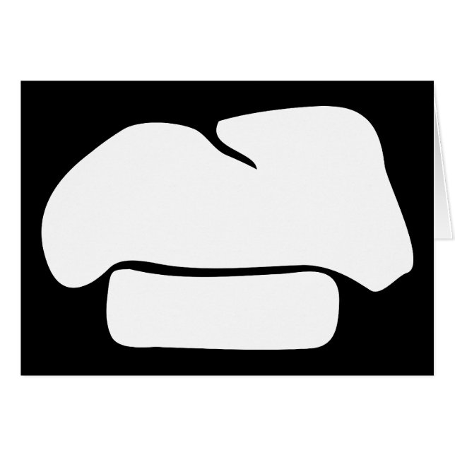 Cartão silhueta de chef (Frente Horizontal)