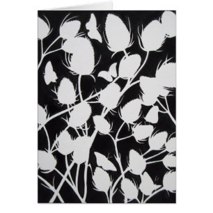 Cartão Silhueta de Seedhead