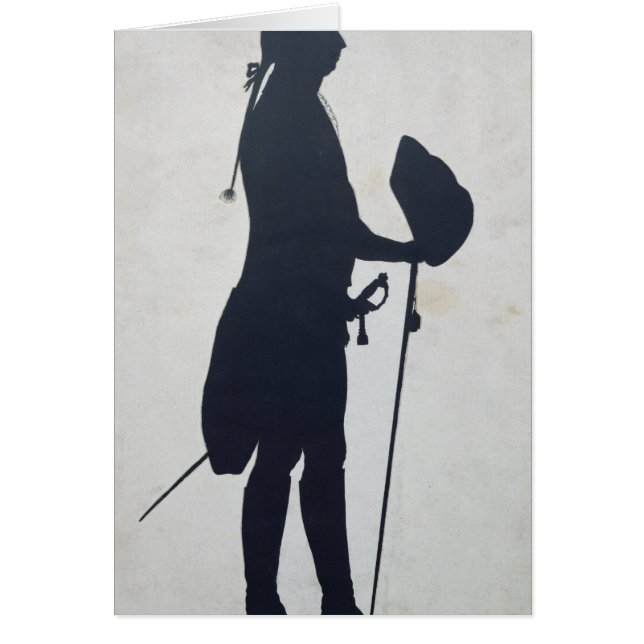 Cartão Silhueta de um homem (Frente)