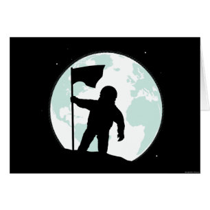 Cartão Silhueta do astronauta