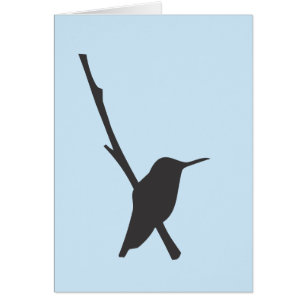 Cartão Silhueta do colibri