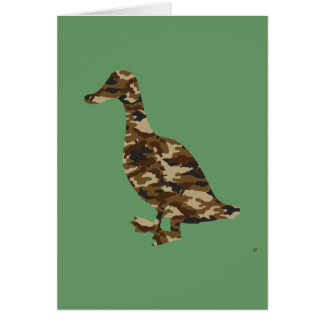 Cartão Silhueta do pato da camuflagem