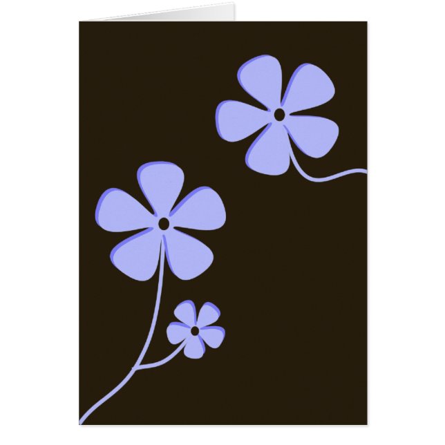 Cartão Silhueta floral moderna (Frente)