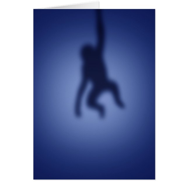 Cartão Silhueta macaco (Frente)