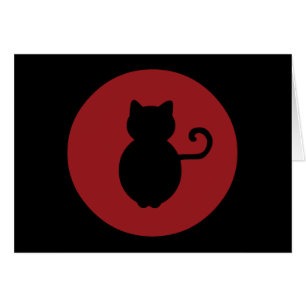 Cartão Silhuette de sinal de gato