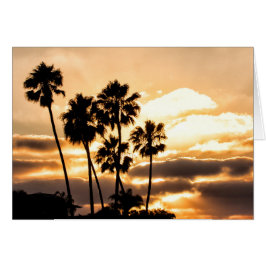 Cartão Silhuette Sunset Em San Diego