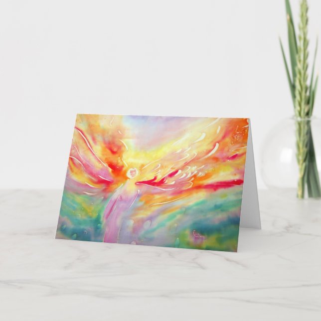 Cartão Silk I Acredita em Angels Bíblia Cote Greeting Car (Frente)