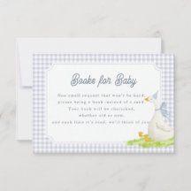 Cartão Silly Goose Books for Baby Blue Gingham