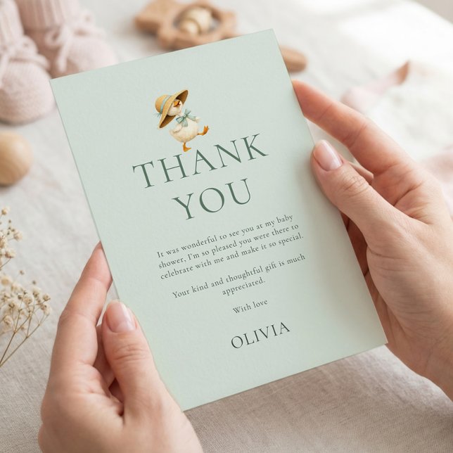 Cartão Silly Goose Gender Neutral Thank You Baby Shower (Criador carregado)