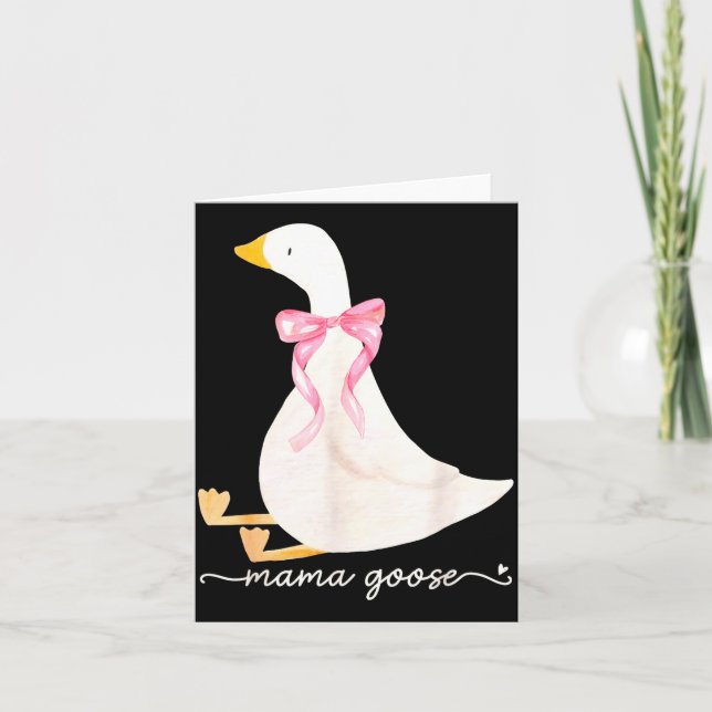 Cartão Silly Mama Goose Daddy Goose Matching Goose Family (Frente)