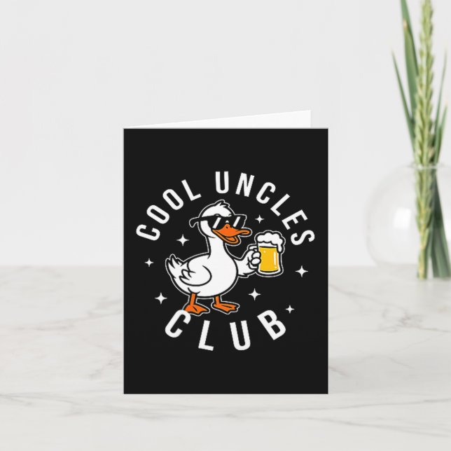 Cartão Silly Uncle Goose Cool Uncles Club Shirt Men Uncle (Frente)