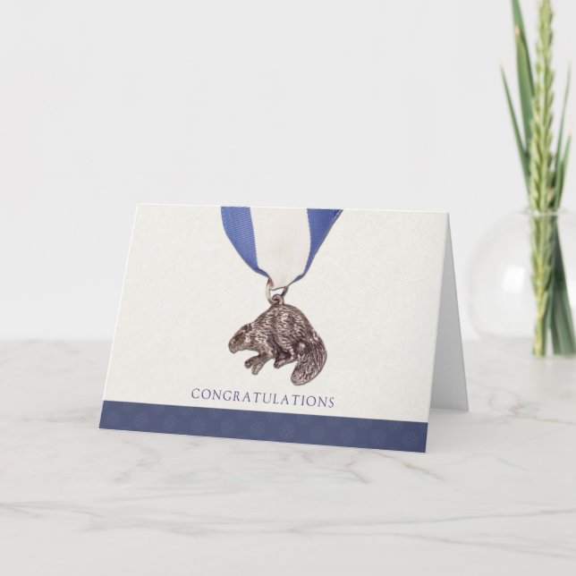 Cartão Silver Beaver Congratulations Card (Frente)