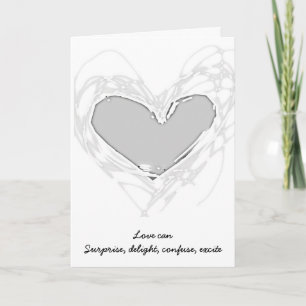 Cartão Silver Heart Wedding Card for Gay Couples