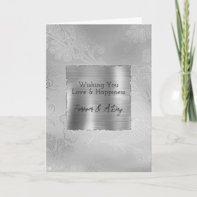 Cartão Silver Lace Floral (Frente)