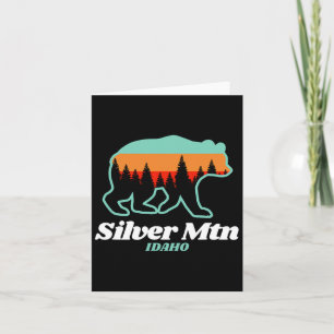 Cartão Silver Mountain Idaho - Urso de Snowboard